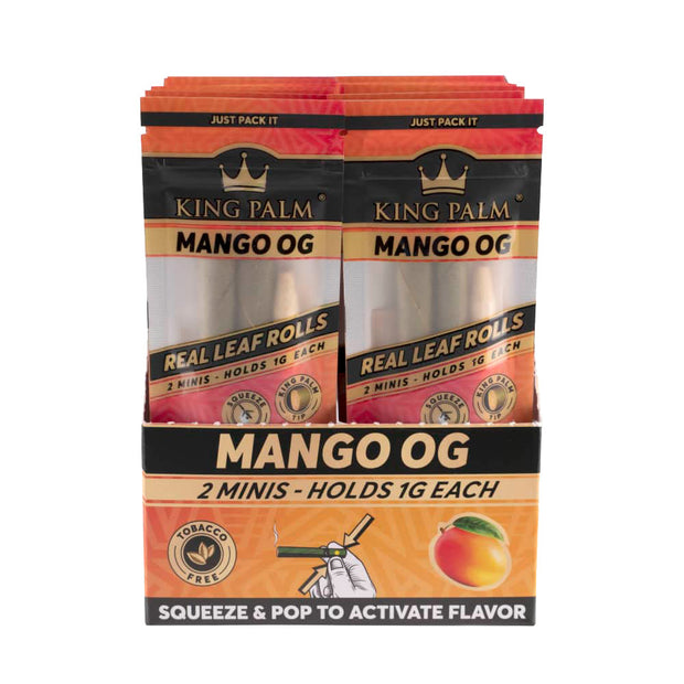 20PC DISPLAY - King Palms Hand Rolled Leaf Mini - 2pk - Headshop.com