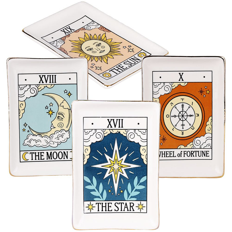 Tarot Card Ceramic Trinket Dish | 6.6"x4.5" - Headshop.com