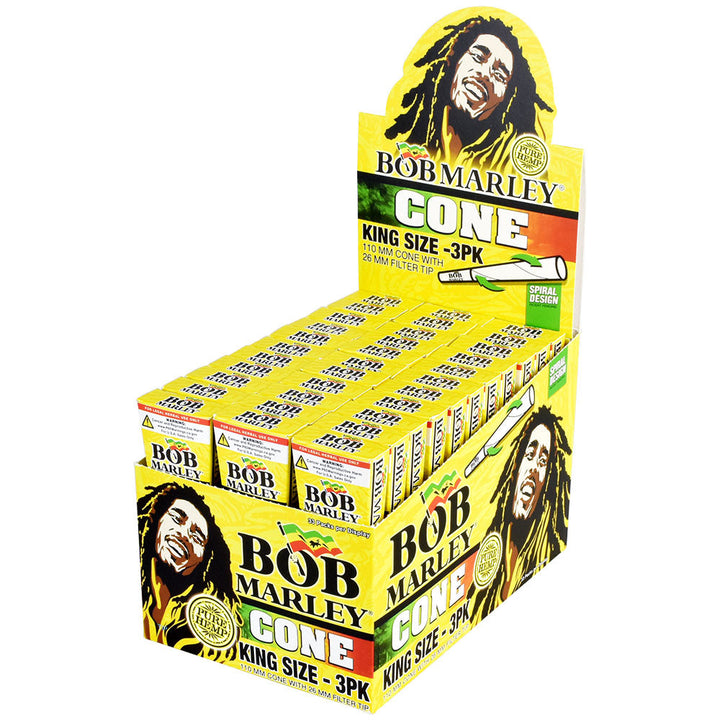 33PC DISP - Bob Marley Pre-Rolled Hemp Cones - Headshop.com