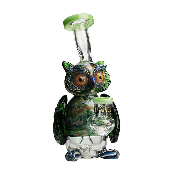 Lookah Glass 9" Mini Nerdy Owl Water Pipe - Headshop.com