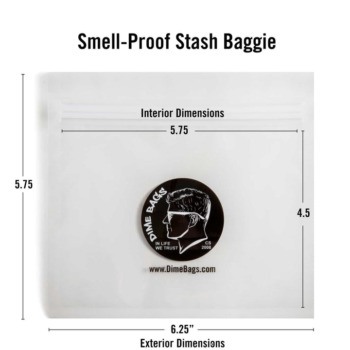 Dime Baggies | Smell-Proof Stash Pouch | Clear, Light, and Sturdy - Headshop.com