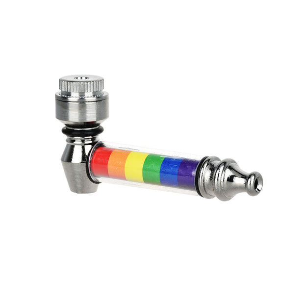 Aluminum Hand Pipe - 3" / Rainbow 25PC Jug - - Headshop.com