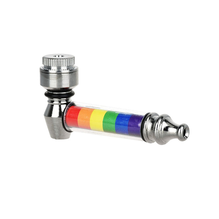 Aluminum Hand Pipe - 3" / Rainbow 25PC Jug - - Headshop.com