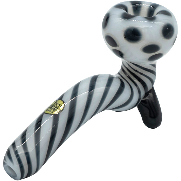 LA Pipes Bone White Sitting Sherlock Glass Pipe - Headshop.com