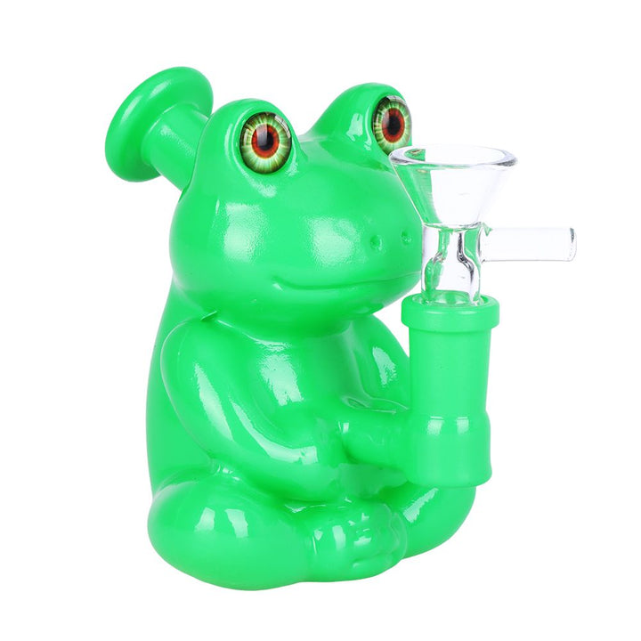 Froggy Glass Water Pipe - 4.25" / 14mm F / Colors Vary - Headshop.com