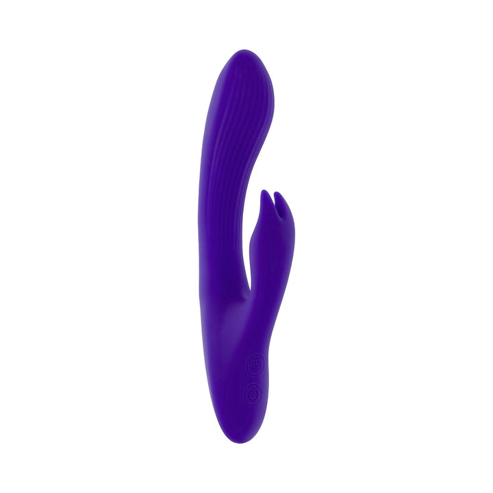 Selopa Poseable Bunny Rechargeable Dual Stimulator Silicone Purple - Headshop.com