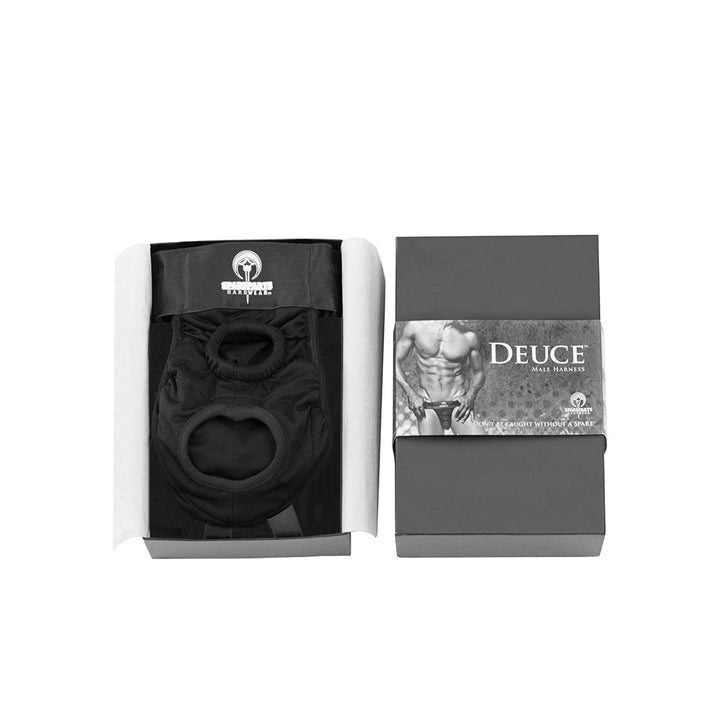 SpareParts Deuce Double Strap Harness Black Size A Magnum - Headshop.com
