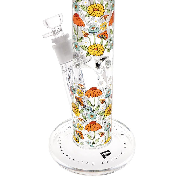 Pulsar Design Series Straight Tube Glass Water Pipe - Flower Vision / 12" / 14mm F