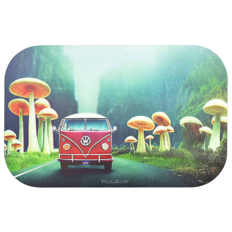 Pulsar Magnetic Rolling Tray Lid - 11"x7"/Camper Van Shroom Trip 3D - Headshop.com