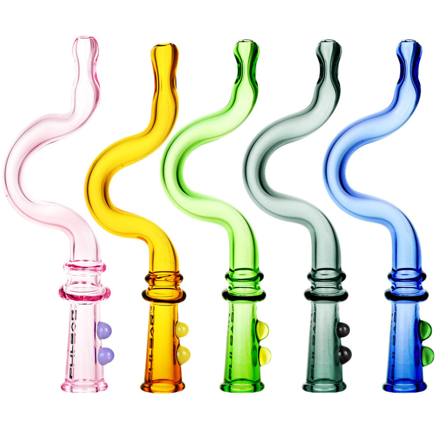 Pulsar 'Bendy' Glass Blunt/Joint Holder - 4.5" / Colors Vary - Headshop.com