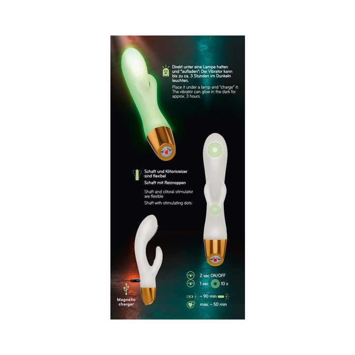 You2Toys Glow-in-the-Dark Rabbit Vibrator - Headshop.com