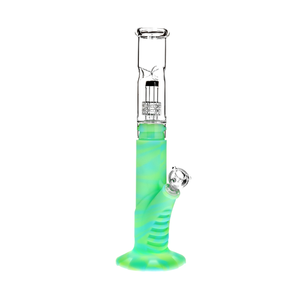 Medusa Customs Silicone Straight Pipe w/Percolator Water Pipe - Headshop.com