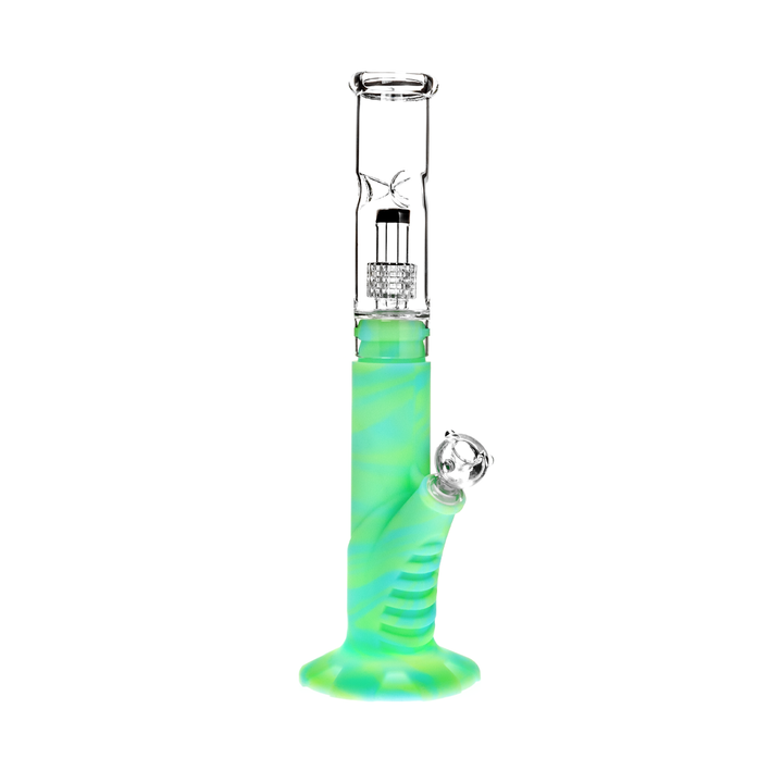 Medusa Customs Silicone Straight Pipe w/Percolator Water Pipe - Headshop.com