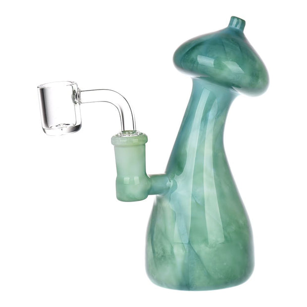 Mushroom Top Marbled Glass Dab Rig - 6" / 14mm F / Colors Vary - Headshop.com