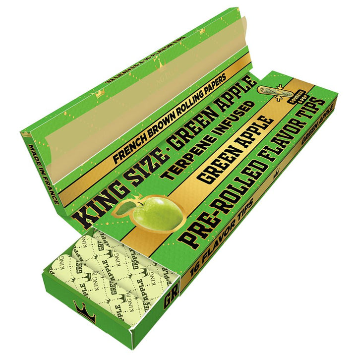 King Palm French Brown Papers & Flavor Tips | 32pc | King Size | 22pk Display - Headshop.com