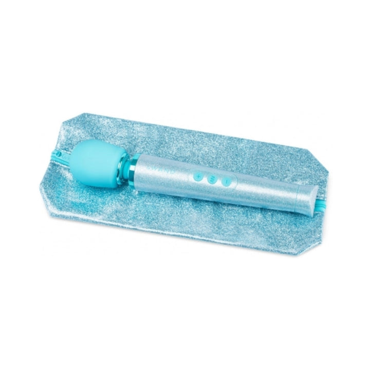 Le Wand All That Glimmers Petite Rechargeable Vibrating Massager Special Edition Set Light Blue - Headshop.com