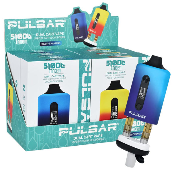 Pulsar 510 DL Tandem Dual Cart Vaporizer | 650mAh Pulsar 510 DL Tandem Dual Cart Vaporizer | 650mAh