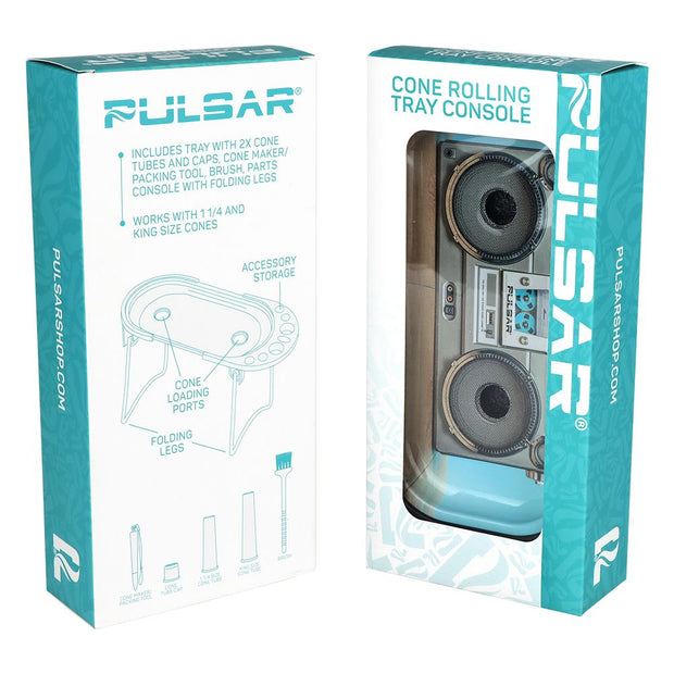 Pulsar Elevated Cone Rolling Tray Console | 9.25"x4.25" - Headshop.com