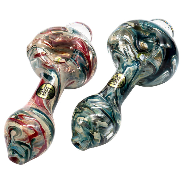 LA Pipes "Primordial Ooze" Glass Spoon Pipe LA Pipes "Primordial Ooze" Glass Spoon Pipe