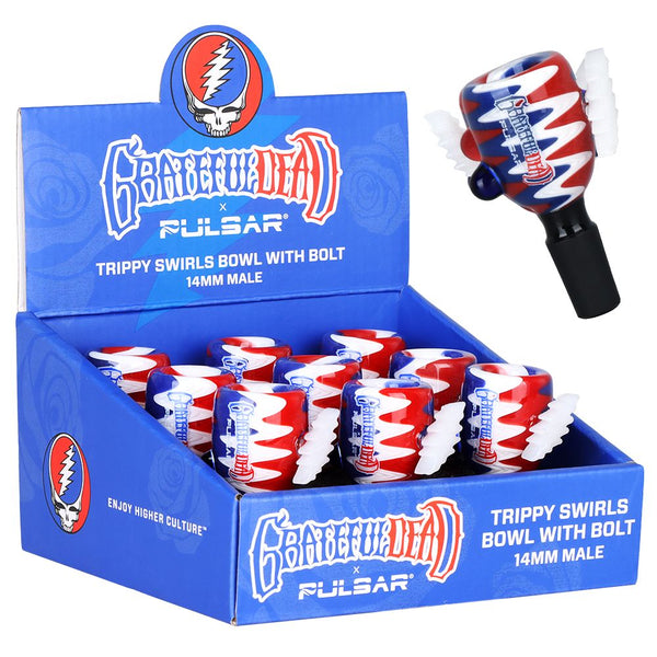 Grateful Dead x Pulsar Bolt Trippy Swirls Herb Slide - 9ct Grateful Dead x Pulsar Bolt Trippy Swirls Herb Slide - 9ct