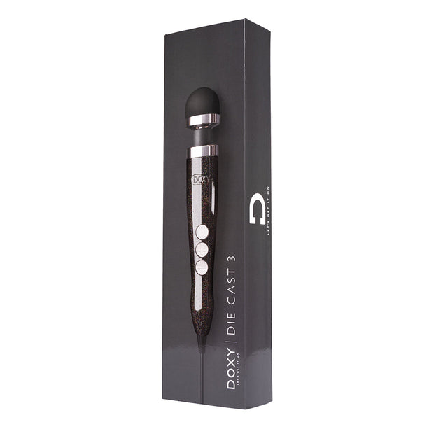Doxy Die Cast 3 Compact Wand Vibrator Disco Black - Headshop.com