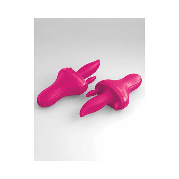 Pipedream 3Some Holey Trinity Triple Tongue Vibrator Rechargeable Silicone Red - Headshop.com