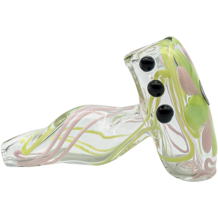LA Pipes Green Slyme and Bubble Gum Twist Hammer Pipe - Headshop.com