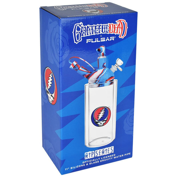 Grateful Dead x Pulsar Silicone & Glass Gravity Water Pipe - 11" - Headshop.com