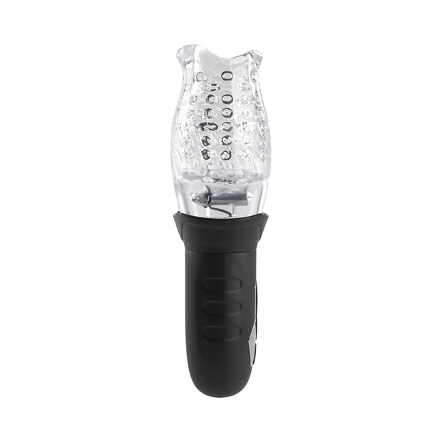 Zero Tolerance Cyclone Rechargeable Vibrating Spinning Stroker Black Clear - Headshop.com