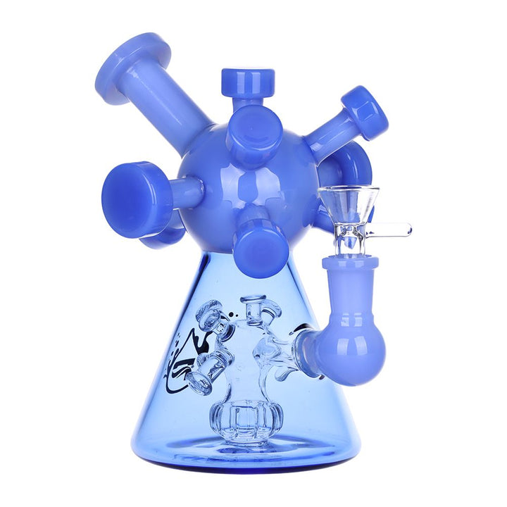 Pulsar Molecule Glass Water Pipe - 7" / 14mm F / Colors Vary - Headshop.com