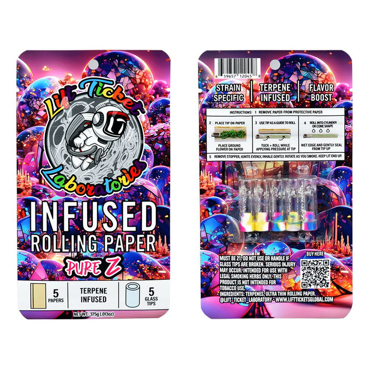Lift Ticket Terpene Infused Papers + Glass Tip | 5pc | 10pk - Headshop.com