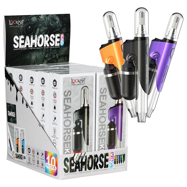 10CT DISPLAY - Lookah Seahorse King Electric Dab Pen - 950mAh / Assorted Colors 10CT DISPLAY - Lookah Seahorse King Electric Dab Pen - 950mAh / Assorted Colors