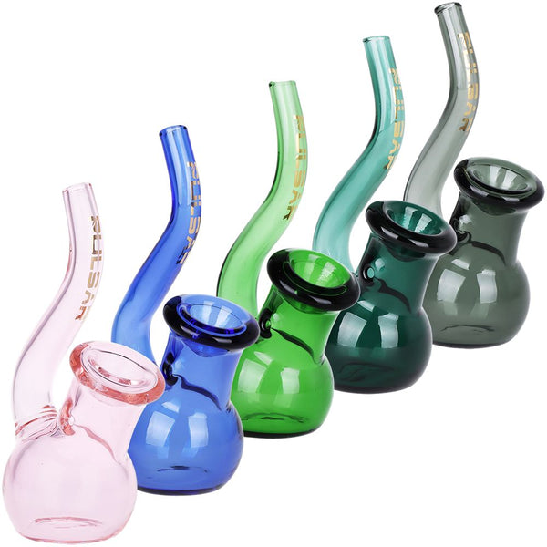 Pulsar Upright Sherlock Glass Hand Pipe - 5" / Colors Vary Pulsar Upright Sherlock Glass Hand Pipe - 5" / Colors Vary