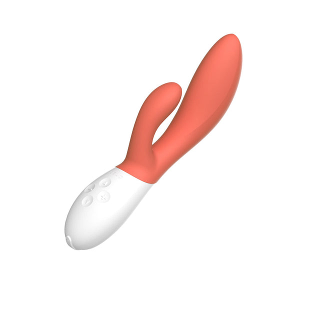 LELO INA 3 Rechargeable Dual Stimulator Coral Red - Headshop.com