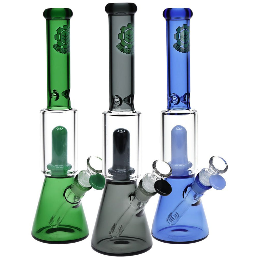 SeshGear Double Chamber Glass Beaker Water Pipe - 12" - Headshop.com