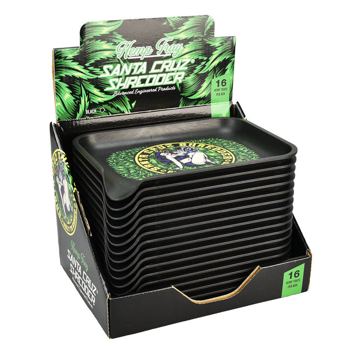 Santa Cruz Shredder Hemp Tray -7.75"x5.75"/Built To Shred - 16PC DISP - Headshop.com