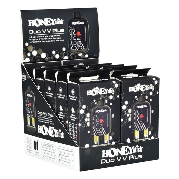 HoneyStick DUO Variable Voltage Plus Dual Cartridge 510 Vape bar - Headshop.com