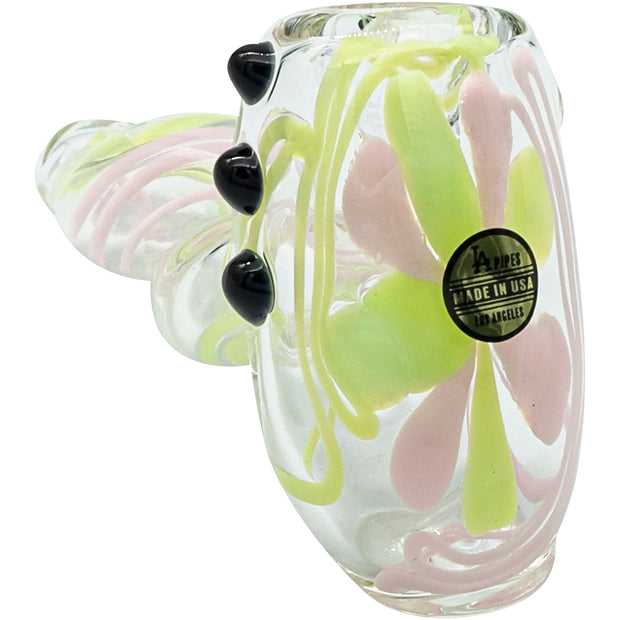 LA Pipes Green Slyme and Bubble Gum Twist Hammer Pipe - Headshop.com