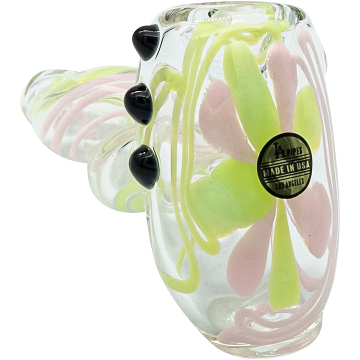LA Pipes Green Slyme and Bubble Gum Twist Hammer Pipe - Headshop.com