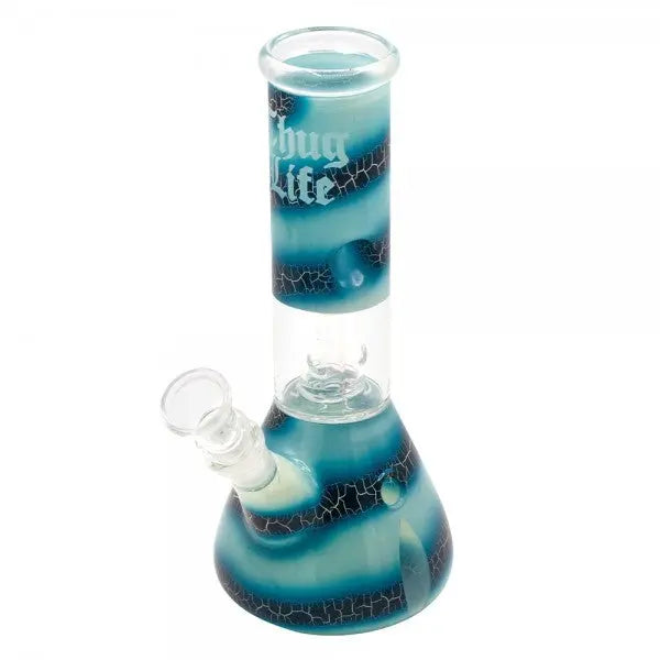 Thug Life | 8" Blue Ocean Swirl Water Pipe - Headshop.com