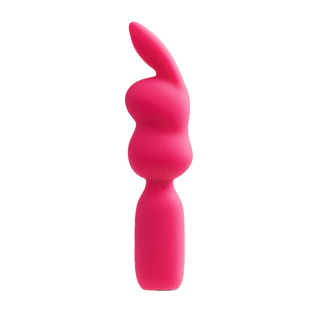 VeDO Hopper Bunny Rechargeable Silicone Mini Wand Vibrator Pink - Headshop.com