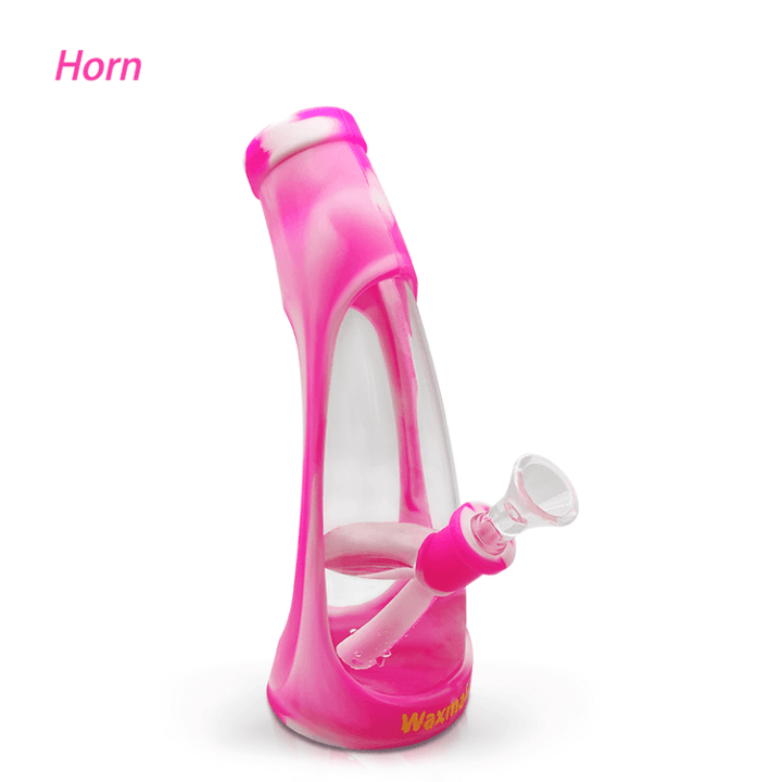 Waxmaid 8.5" Horn Silicone Glass Water Pipe - Headshop.com