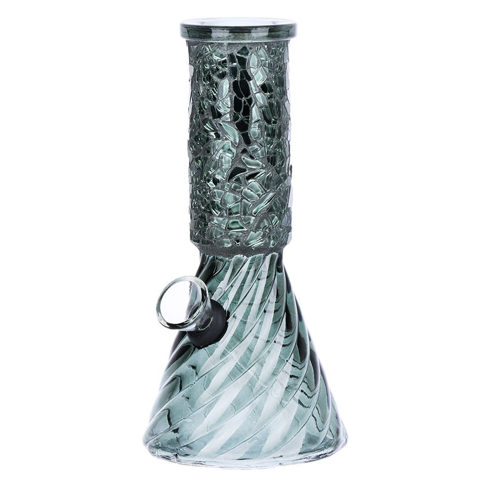 6CT DISPLAY - SeshGear Crystalline Beaker Mini Glass Water Pipe - 6" / Grommet / Assorted Colors - Headshop.com