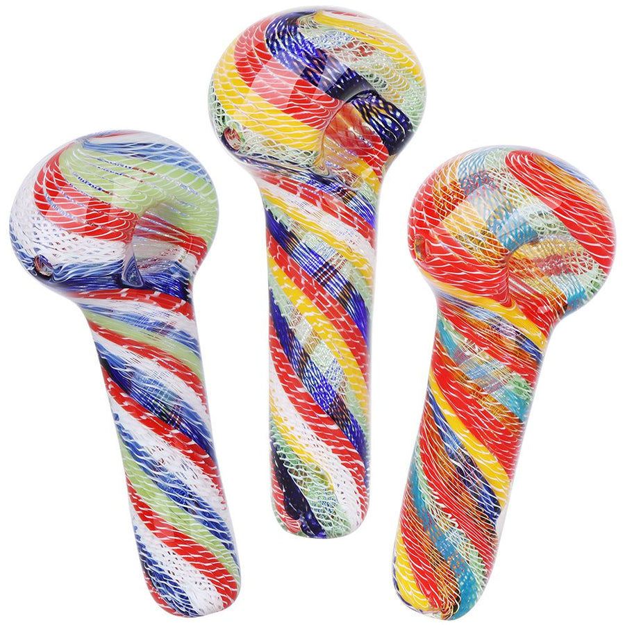 Colorful Visions Glass Spoon Pipe - 4.75" / Colors Vary - Headshop.com