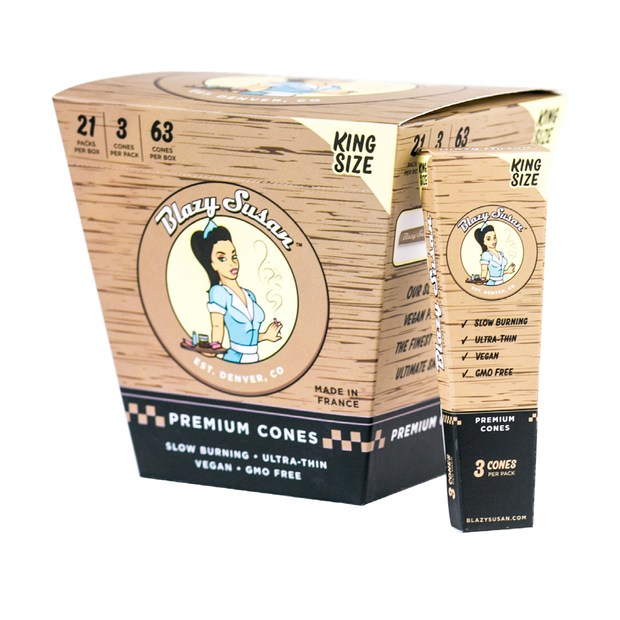 Blazy Susan Unbleached Paper Cones - Headshop.com