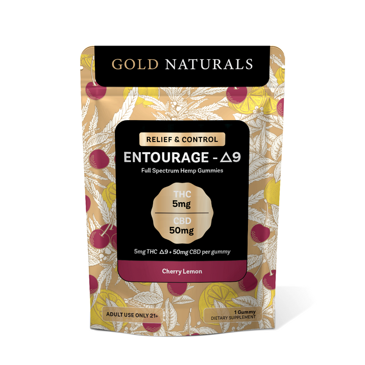 Gold Naturals 5 mg Entourage Δ9 Gummy - Headshop.com