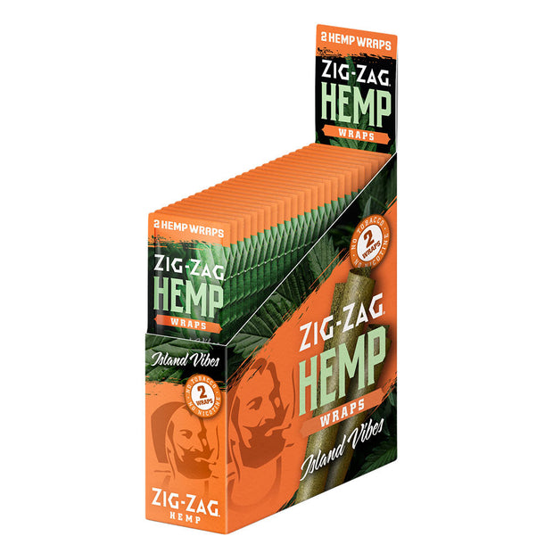 25PC DISPLAY - Zig Zag Hemp Wraps - 2pk - Headshop.com