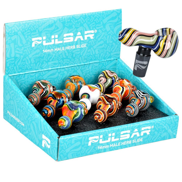 Pulsar Wig Wag Spoon Pipe Herb Slide - 14mm M / 9ct - Headshop.com