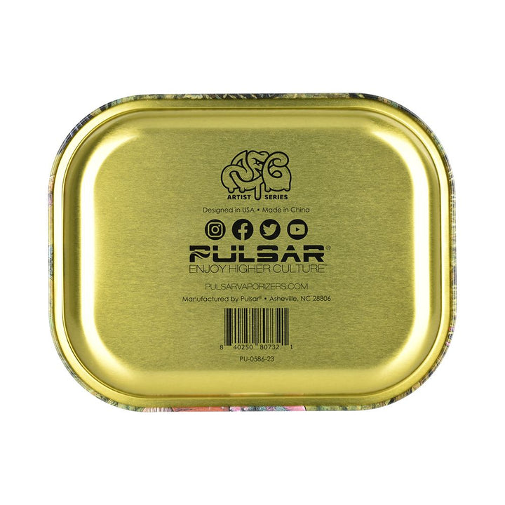 Pulsar Mini Metal Rolling Tray - DopeBot / 7"x5.5" - Headshop.com