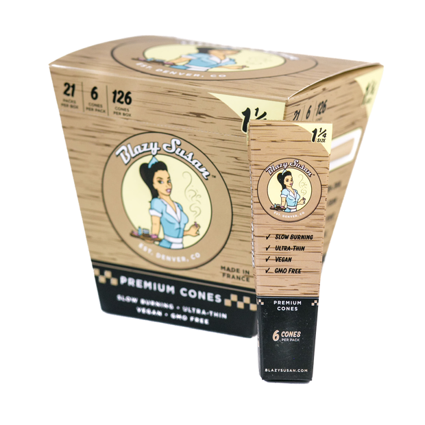 Blazy Susan Unbleached Paper Cones - Headshop.com